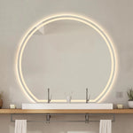 Miroir de maquillage moderne en acier inoxydable