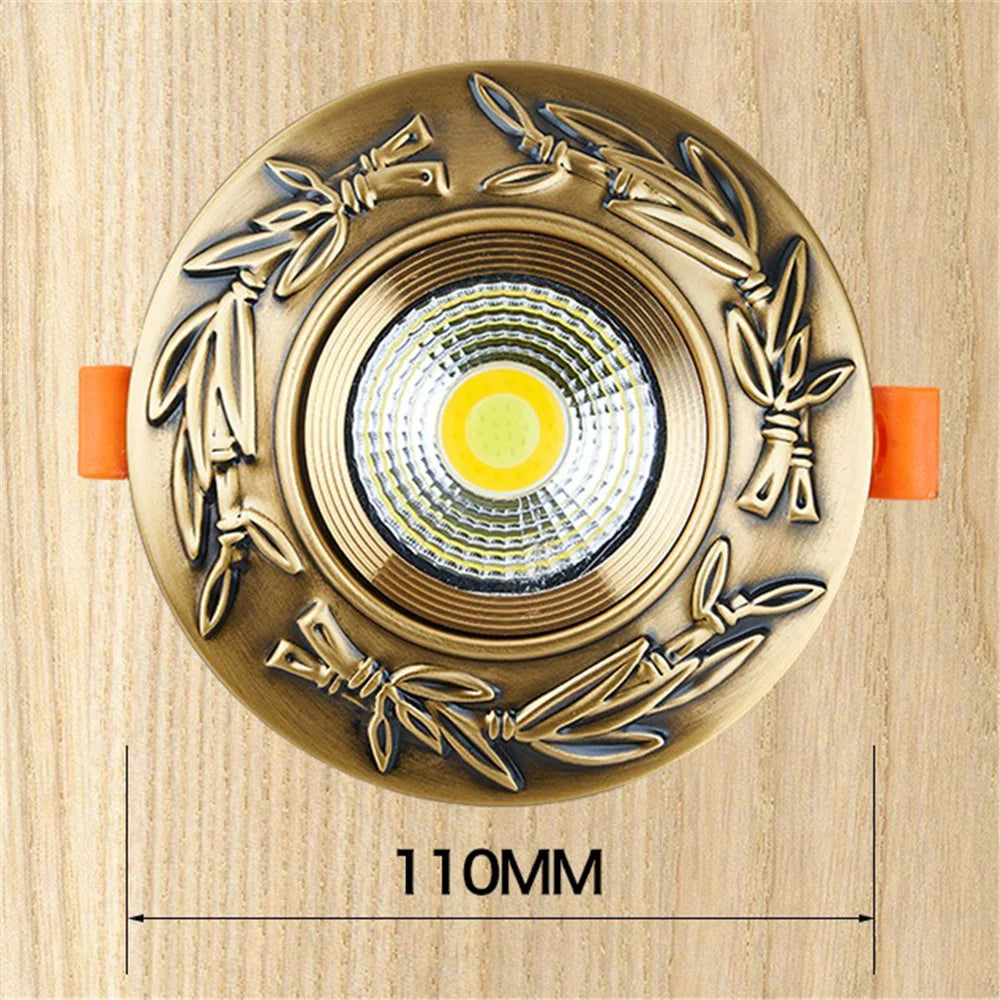 Spot encastré LED cuivre bleu pour plafond cuisine