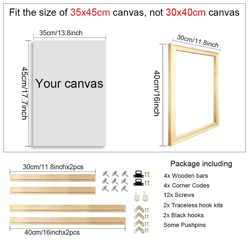 Cadre photo rectangle bois naturel pour affiche