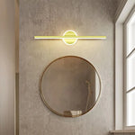 Installation de l'applique murale dans une salle de bain contemporaine