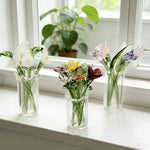 Fleurs en verre noir avec tige pour décoration intérieure moderne