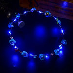 Couronne fleurs LED rouge pour fête