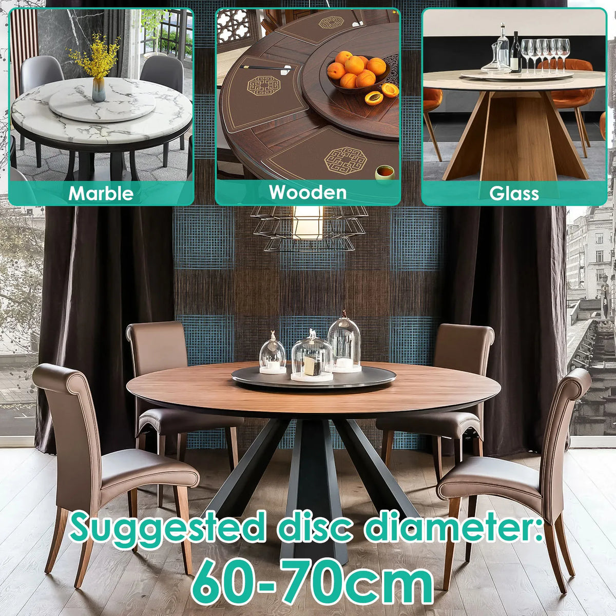 Plateau tournant supportant des plats lourds