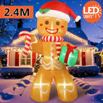 Décoration Noël extérieur bonhomme pain d'épice LED