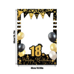 Cadre photo booth avec étoiles et lettres pour célébration