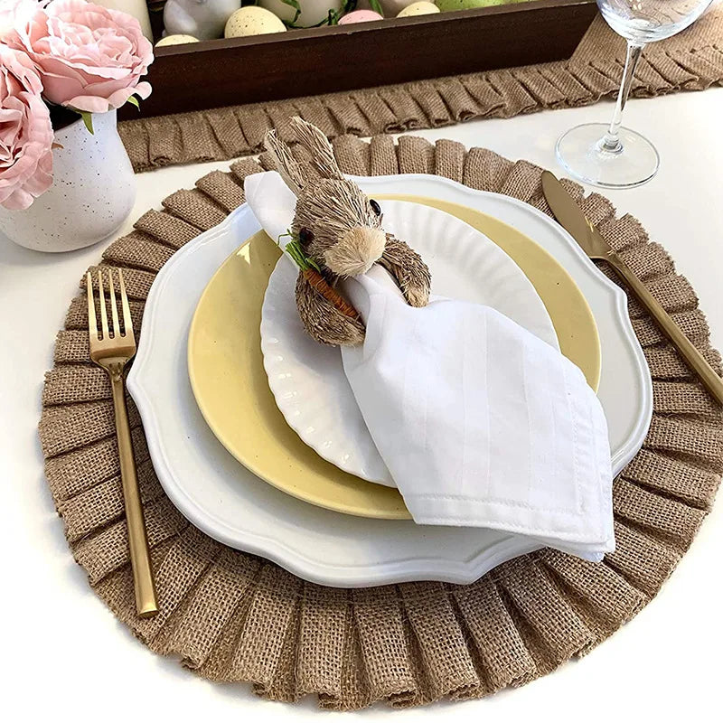 Décoration de table naturelle avec sets jute