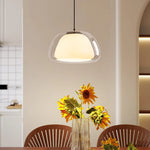 Lampe de chevet en verre rose design épuré pour salle à manger