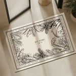 Tapis de porte violet style rétro pour décoration intérieure