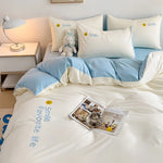 Parure complète avec housse de couette, drap-housse et taies d'oreiller