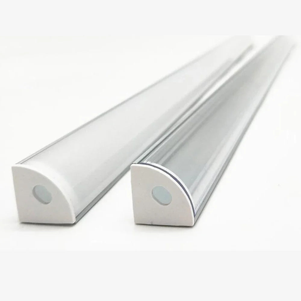 Profil aluminium ruban LED embouts transparents