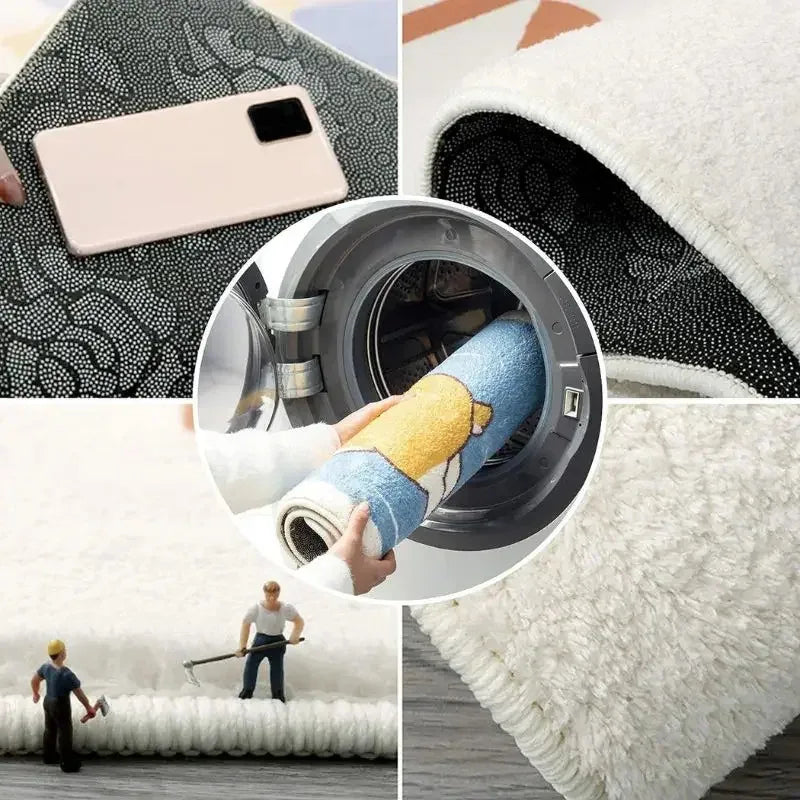 Détail de la texture douce du paillasson anglais en polyester