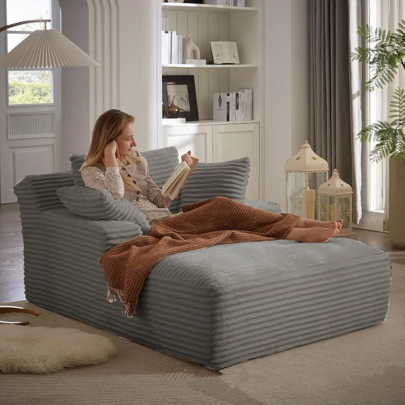 Détail du tissu du canapé modulaire