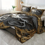 Taie d'oreiller assortie motif dragon
