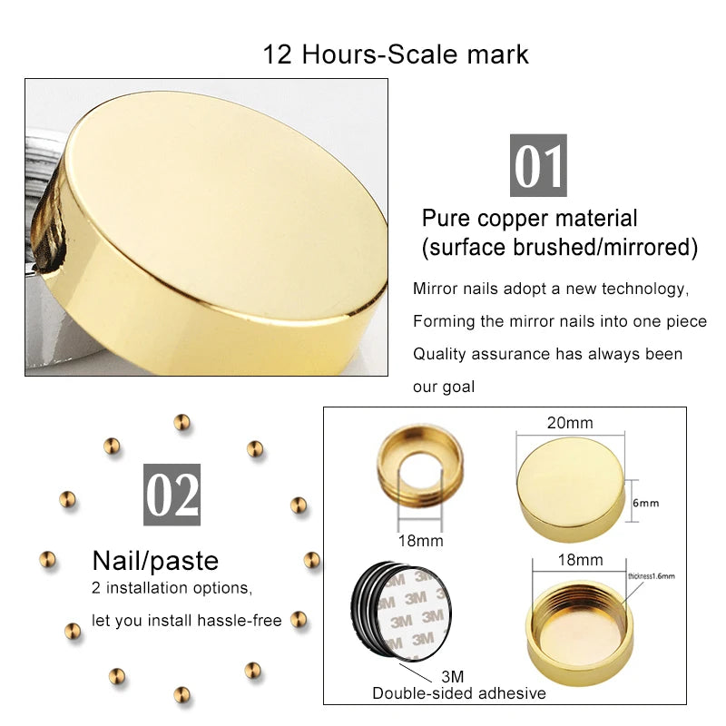 Installation facile du miroir horloge murale avec démonstration