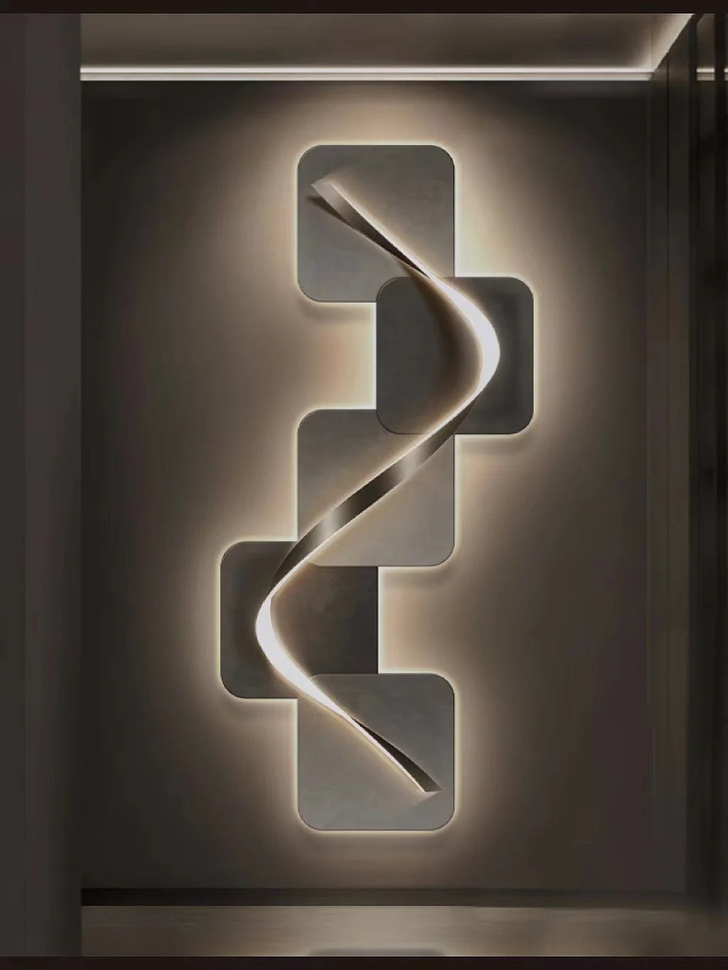 Détail de l'abat-jour en bois du luminaire LED