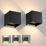 Applique murale LED étanche IP65 noire en extérieur