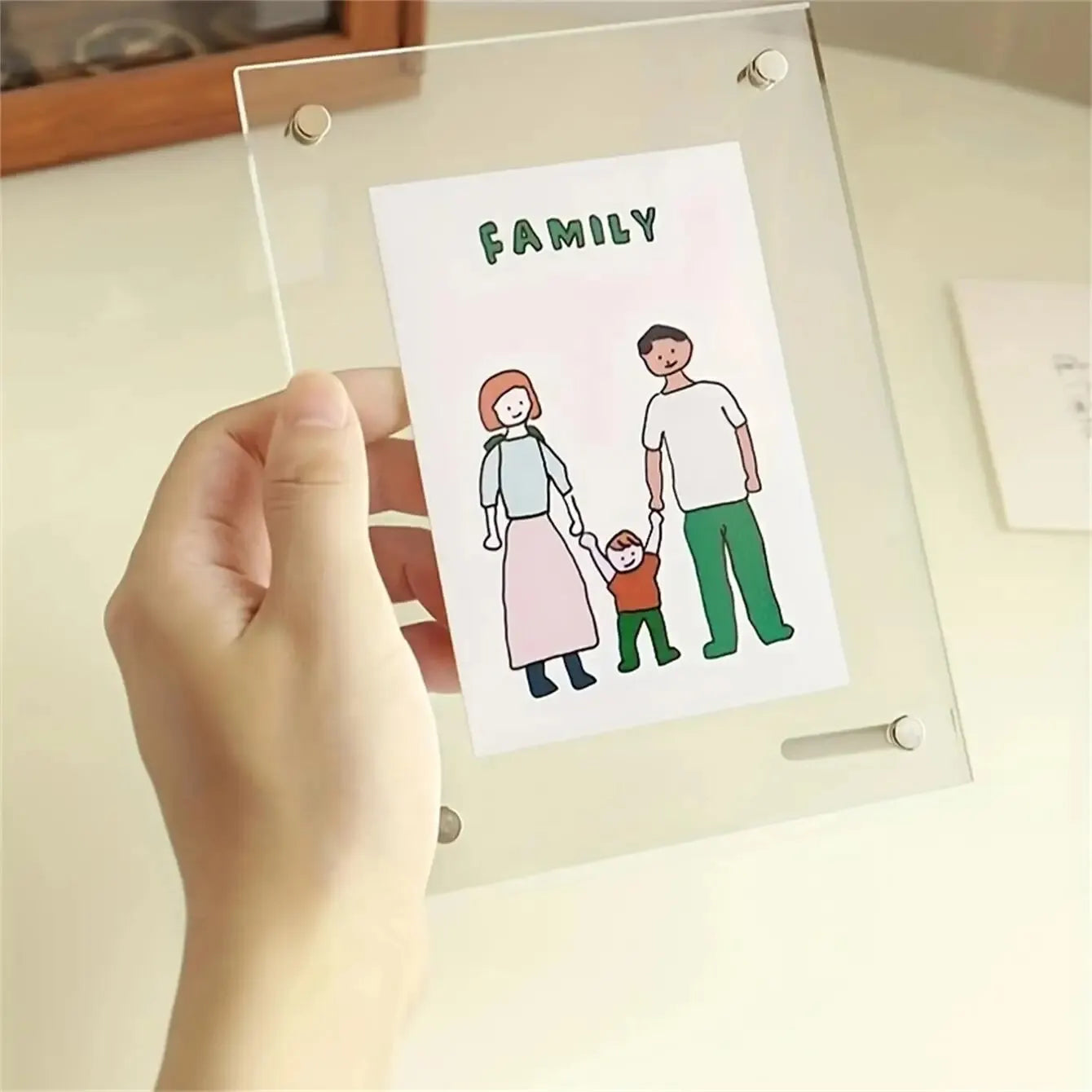 Cadre photo acrylique transparent double face 6 pouces