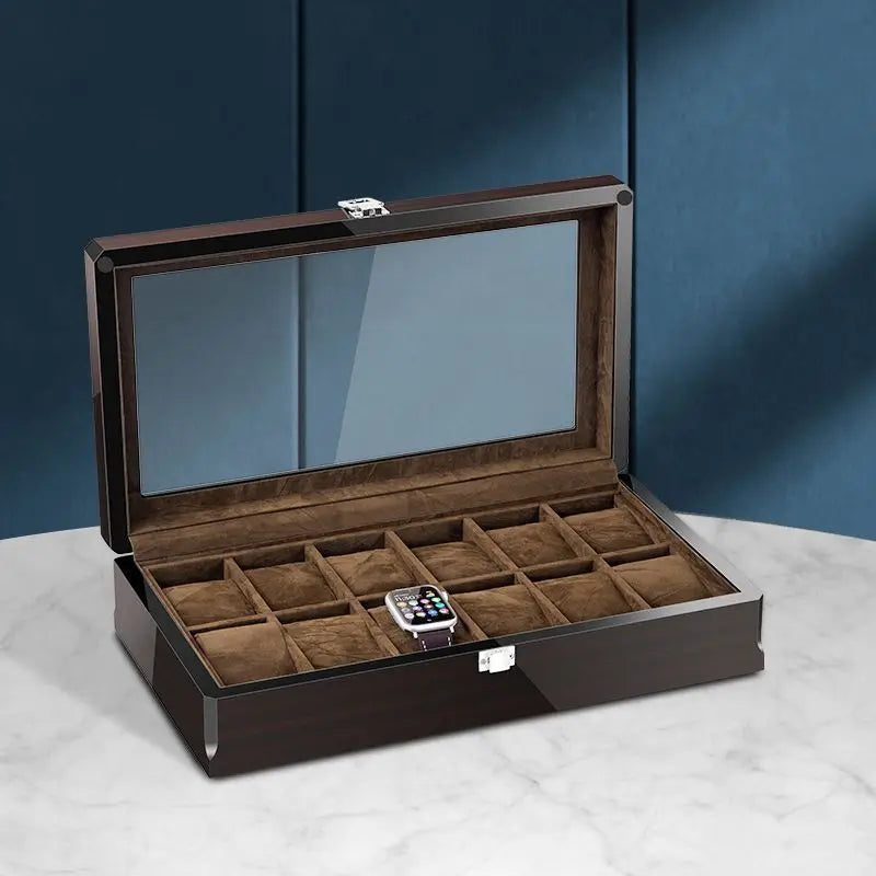 Coffret montre homme bleu avec fermeture