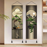 Tapisserie murale moderne pin Zen cristal