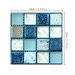 Stickers muraux imperméables en forme de carreaux mosaïque gris