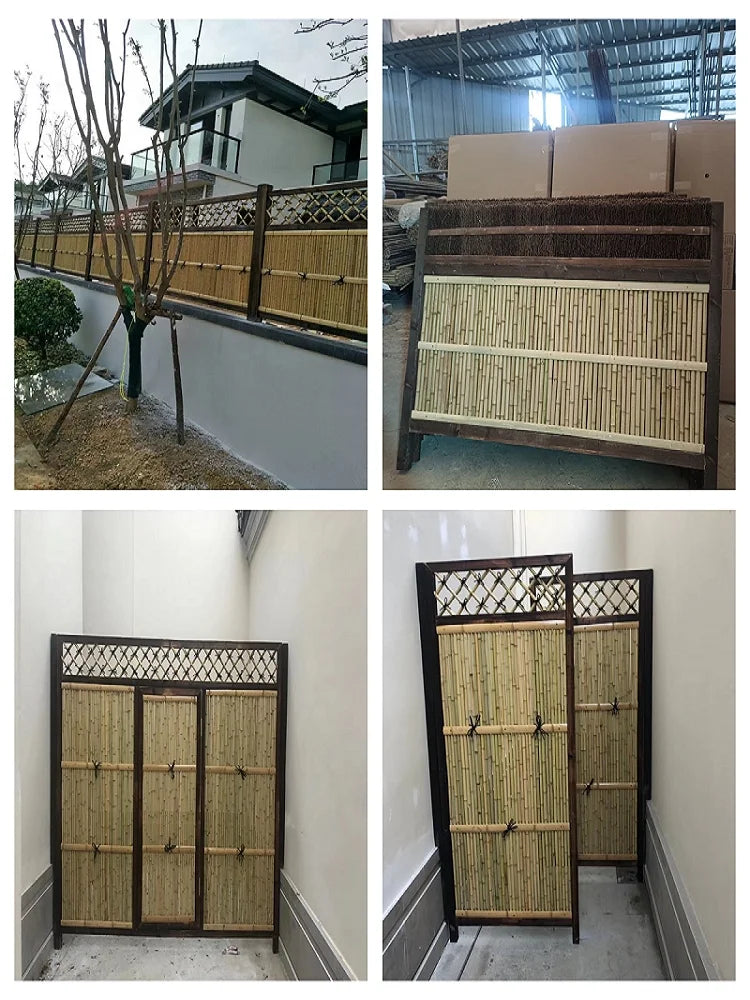 Panneau japonais en tissu romain installation extérieure