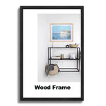 Cadre photo plexiglas bois blanc moderne mural