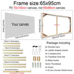 Cadre photo 50x70 en bois avec décoration murale élégante