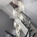 Lampe pendante moderne cage d'escalier variateur télécommande