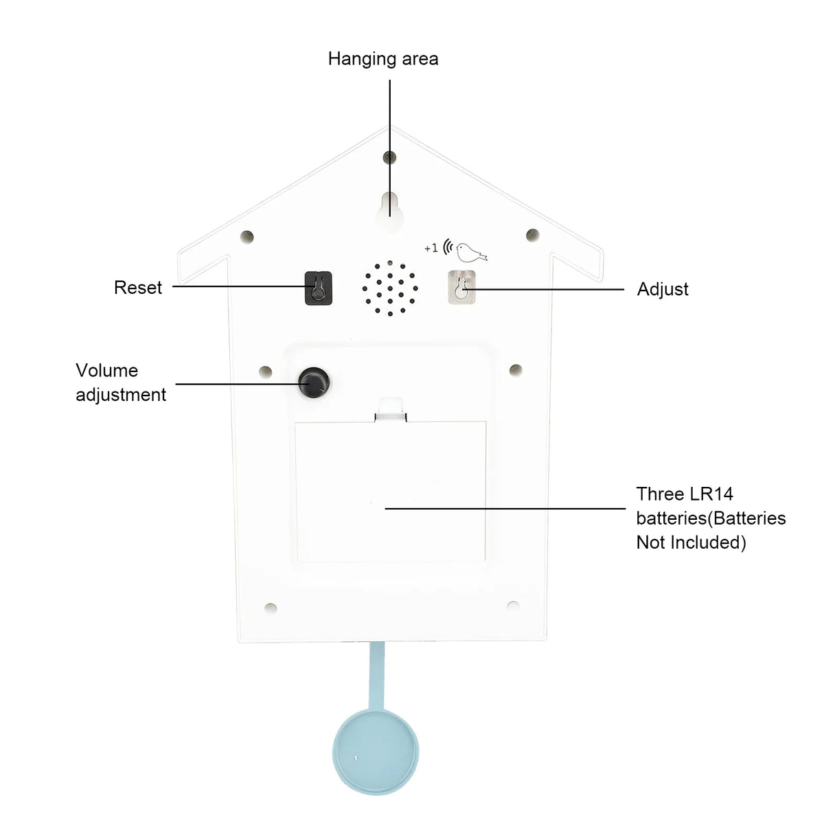 Horloge oiseau dans un salon décoré style campagne