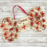 Pendentif bois chien pour porte de Noël