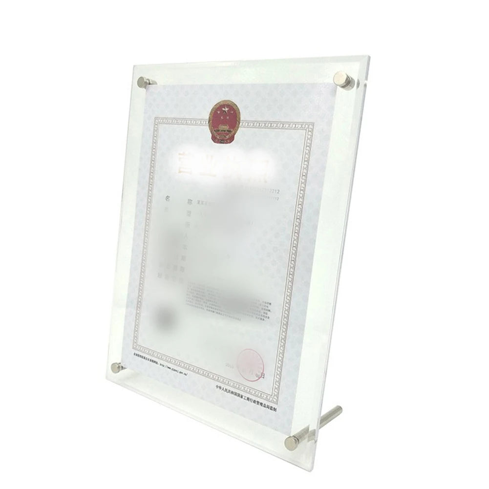 Porte-affiche acrylique transparent avec photo de paysage