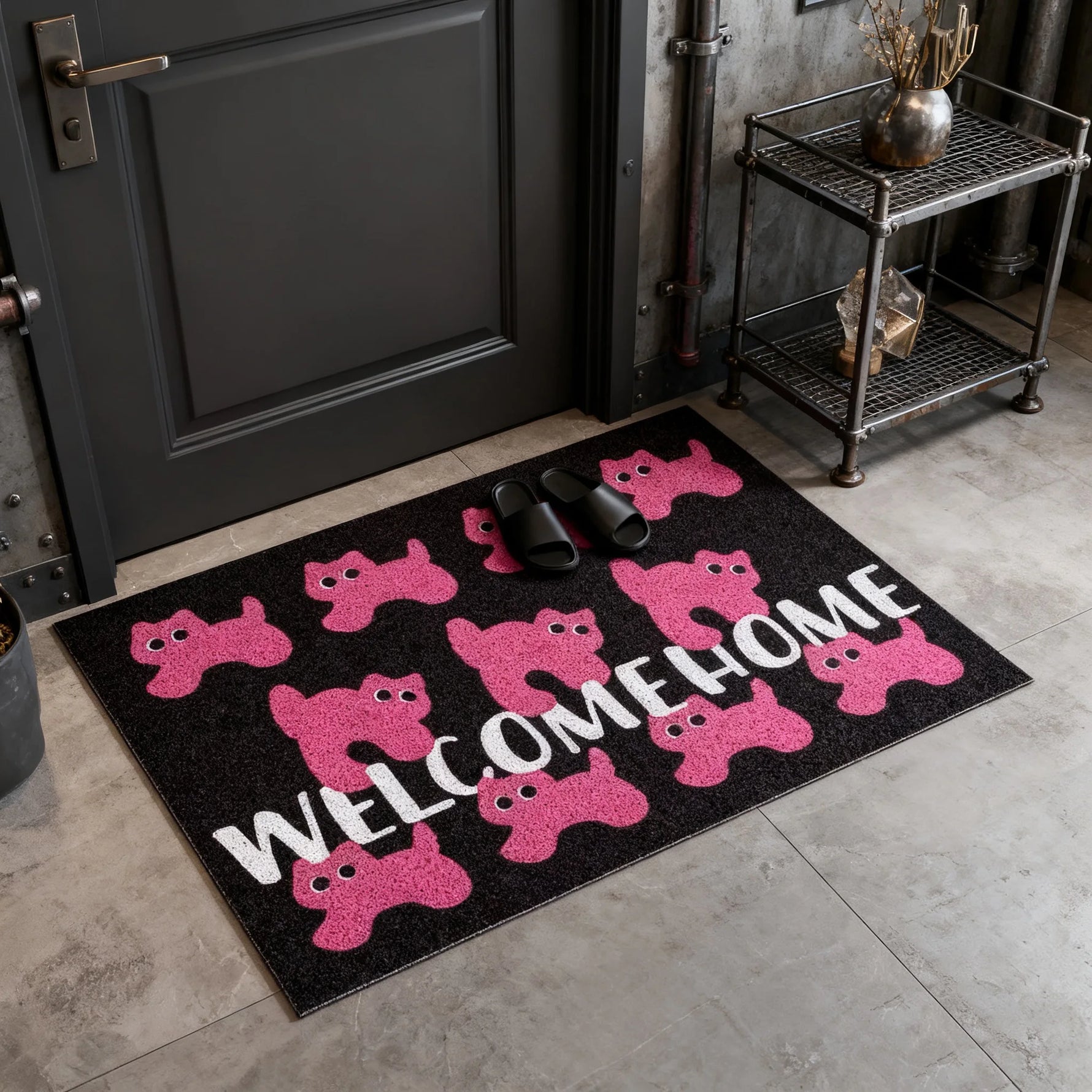 Tapis de sol chat rose design Ins couloir