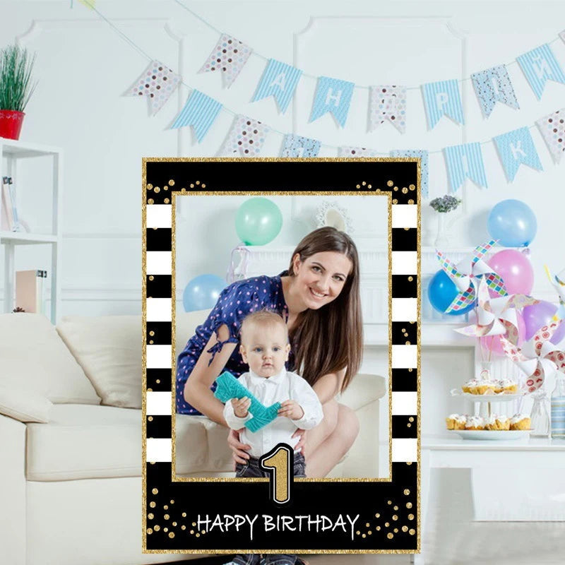 Cadre photo anniversaire en papier olive pour enfants et adultes
