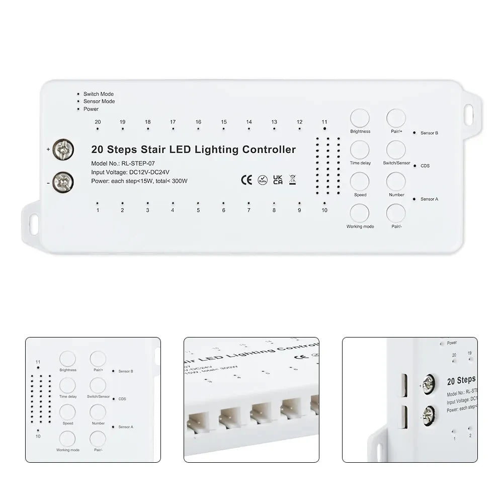 Ruban LED escalier 20 marches