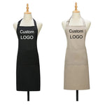 Tablier de cuisine personnalisé en polyester couleur brun