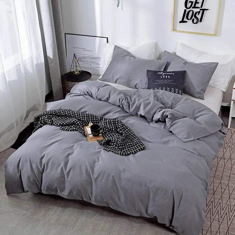 Housse de couette 220x240 unie grise