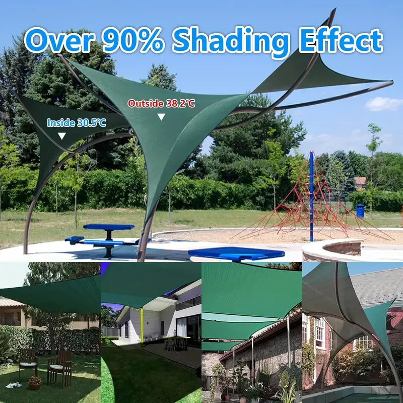 Voile d'ombrage 4x4 m protection UV jardin