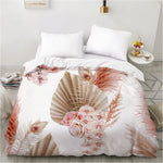 Housse de couette 3D imprimée zip couleur blanc literie luxe