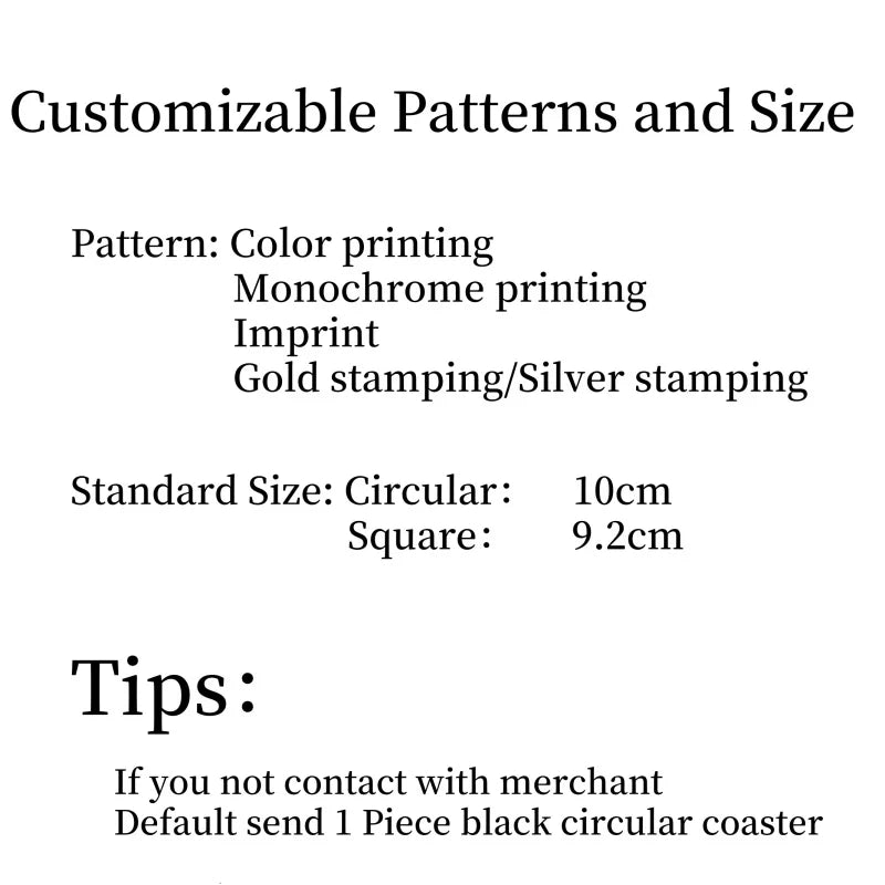 Aperçu personnalisable des motifs et dimensions des articles
