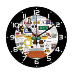 Horloge murale dans un salon moderne avec décoration coordonnée
