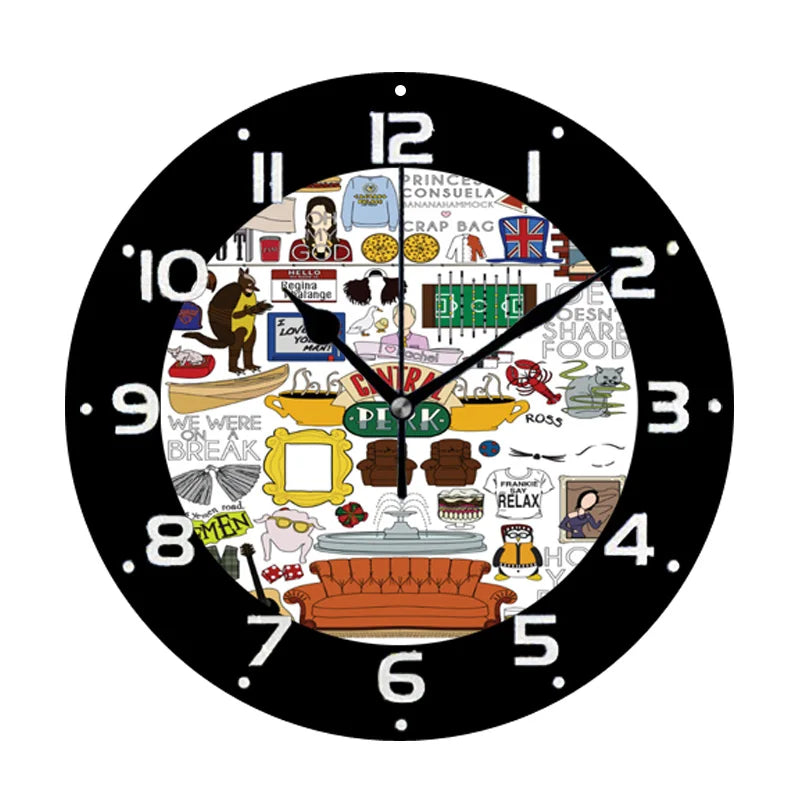 Horloge murale dans un salon moderne avec décoration coordonnée