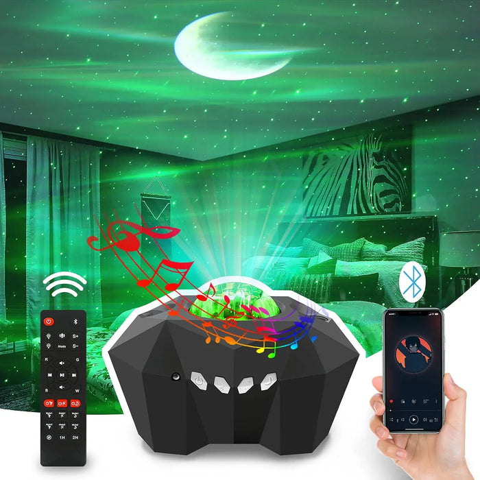 Projecteur galaxie aurore boréale lune Bluetooth chambre enfant