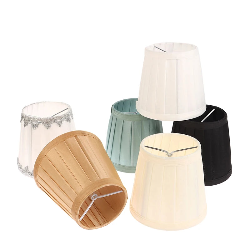 Abat-jour tissu clip 12cm or
