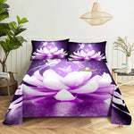Taie d'oreiller violette motif Butterfly