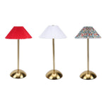 Lampe de chevet tactile sans fil blanche design plissé