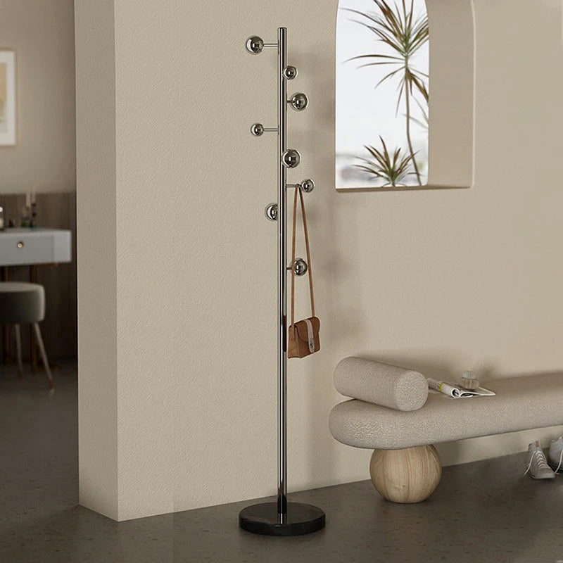 Porte-manteau vertical design luxe rouge acier inoxydable