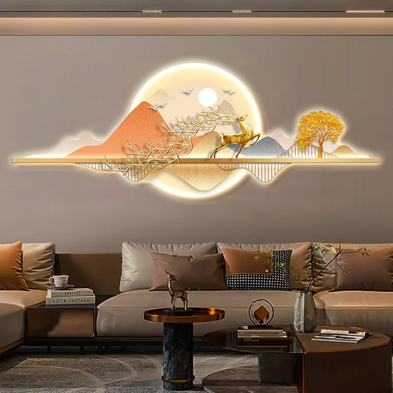 Installation autonome de l'applique murale dans un couloir