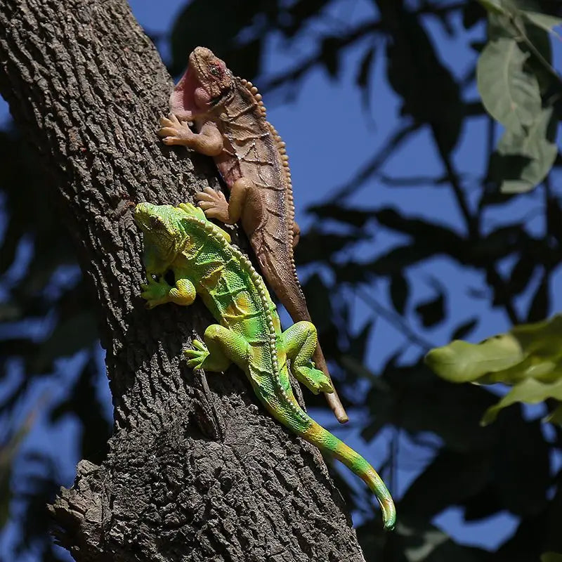 Détail réaliste du lézard en résine de qualité