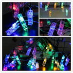 Décoration murale avec guirlande photo LED