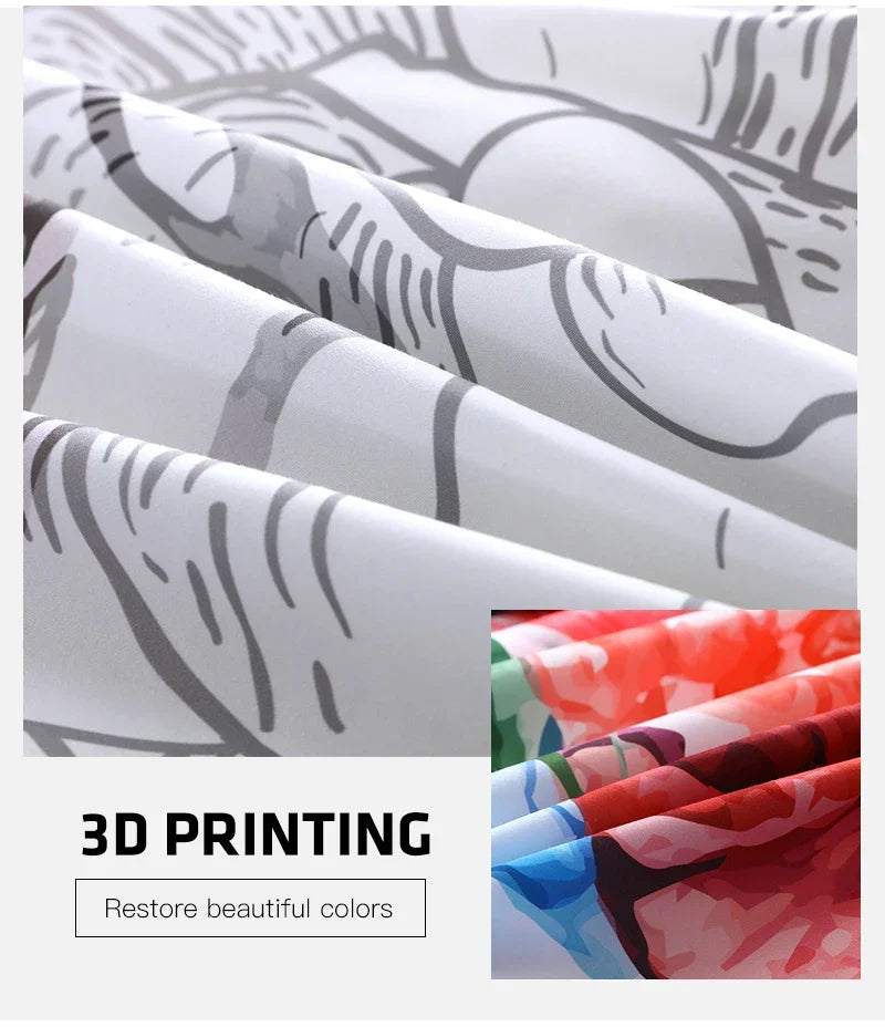 Literie chevaux blanche avec impression 3D